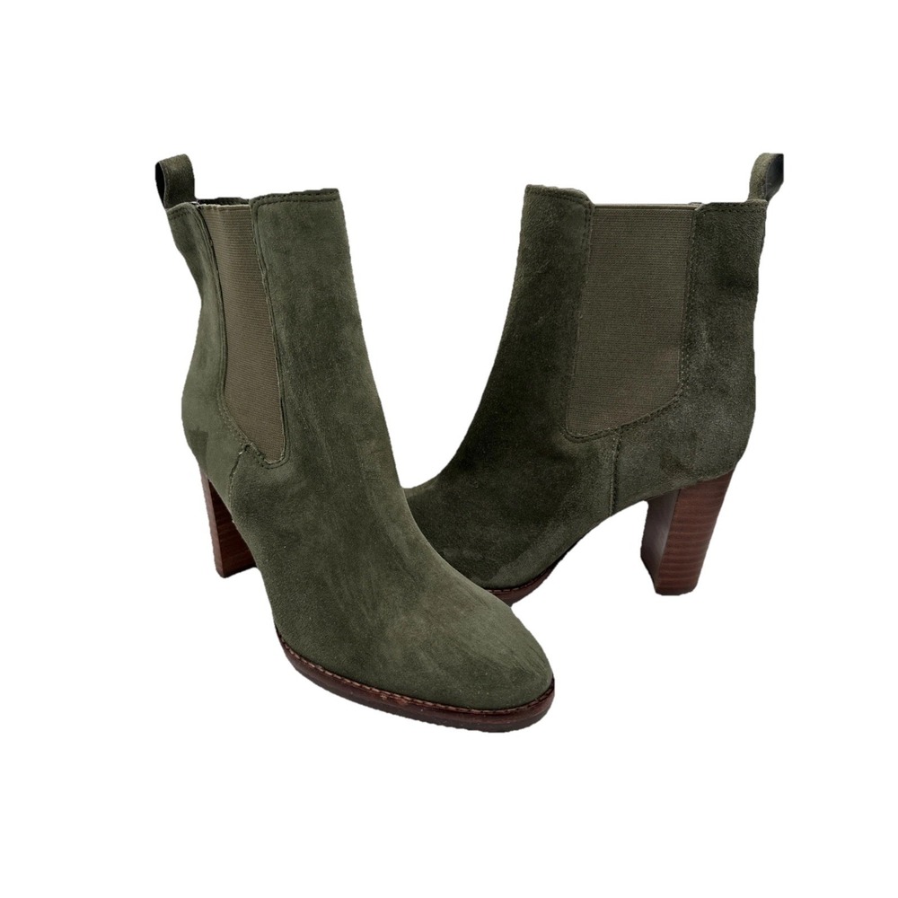 NEW LAUREN RALPH LAUREN Womens Green Comfort Mylah Round Toe Block Heel 6 1/2